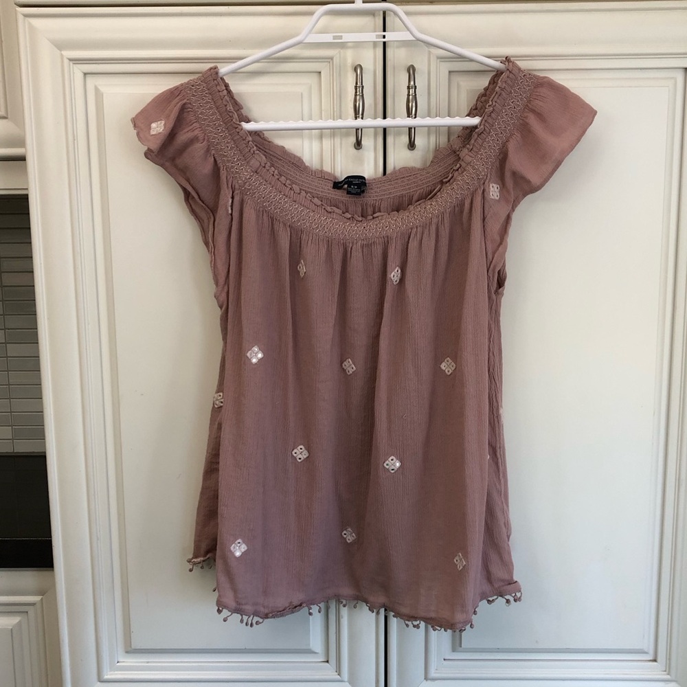American Eagle Outfitters women’s off shoulder t-shirt